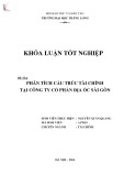 Khóa luận tốt nghiệp chuyên ngành Tài chính: Phân tích cấu trúc tài chính tại Công ty cổ phần địa ốc Sài Gòn