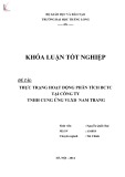 Khóa luận tốt nghiệp chuyên ngành Tài chính: Thực trạng hoạt động phân tích báo cáo tài chính tại Công ty TNHH cung ứng VLXD Nam Trang