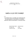 Khóa luận tốt nghiệp chuyên ngành Tài chính: Giải pháp nâng cao hiệu quả kinh doanh tại Công ty Cổ phần Thương mại Du lịch Quốc tế Thành Công