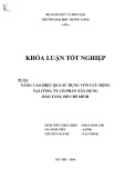 Khóa luận tốt nghiệp chuyên ngành Tài chính: Nâng cao hiệu quả sử dụng vốn lưu động tại Công ty Cổ phần Xây dựng Bảo tàng Hồ Chí Minh