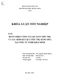 Khóa luận tốt nghiệp chuyên ngành Tài chính: Hoàn thiện công tác kế toán tiêu thụ và xác định kết quả tiêu thụ hàng hóa tại Công ty TNHH Khải Minh