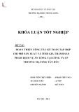 Khóa luận tốt nghiệp chuyên ngành Kế toán: Hoàn thiện công tác kế toán tập hợp chi phí sản xuất và tính giá thành sản phẩm dịch vụ ăn uống tại Công ty Cổ Phần Thương mại XNK Tân Đức