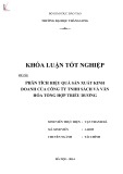 Khóa luận tốt nghiệp chuyên ngành Tài chính: Phân tích hiệu quả sản xuất kinh doanh của Công ty TNHH sách và Văn hóa Tổng hợp Triều Dương