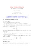 Giải tích (cơ bản): Không gian mêtric (tt)