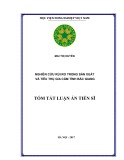 Tóm tắt Luận án Tiến sĩ: Nghiên cứu rủi ro trong sản xuất và tiêu thụ gia cầm tỉnh Bắc Giang