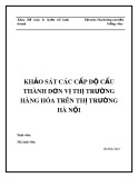 Đề tài: Khảo sát các cấp độ cấu thành đơn vị thị trường hàng hóa trên thị trường Hà Nội