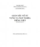 Giáo trình Giản yếu về từ vựng và ngữ nghĩa tiếng Việt: Phần 2