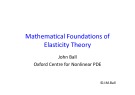 Lectures Mathematical foundations of elasticity theory