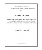 Luận văn Thạc sỹ: Ảnh hưởng của sự thỏa mãn trong công việc đến dự định nghỉ việc của giảng viên tại trường Cao đẳng Cộng đồng Bà Rịa Vũng Tàu