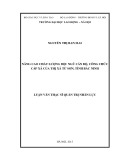 Luận văn Thạc sĩ Quản trị nhân lực: Nâng cao chất lượng đội ngũ cán bộ, công chức cấp xã của thị xã Từ sơn, tỉnh Bắc Ninh