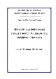 Luận văn Thạc sĩ Văn học: Tìm hiểu đặc điểm nghệ thuật trong tác phẩm của Yoshimoto Banana