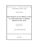 Luận văn Thạc sỹ Kế toán: Phân tích báo cáo tài chính của Công ty Cổ phần khai thác và chế biến khoáng sản Bắc Giang