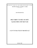 Luận văn Thạc sĩ Quản trị nhân lực: Phát triển văn hóa tổ chức tại Đài tiếng nói Việt Nam