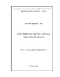 Luận văn Thạc sĩ Quản trị nhân lực: Hoàn thiện quy chế trả lương tại Tổng công ty Sông Đà