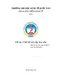 Đề tài: Chế độ trợ cấp thai sản