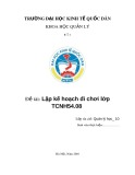 Đề tài: Lập kế hoạch đi chơi lớp TCNH54.08