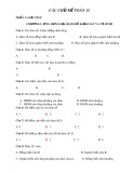 Các chủ đề toán 12: Ứng dụng đạo hàm để khảo sát và vẽ đồ thị hàm số