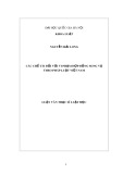 Luận văn Thạc sĩ Luật học: Các chế tài đối với vi phạm hợp đồng song vụ theo pháp luật Việt Nam