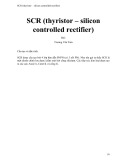 SCR (thyristor – silicon controlled rectifier)