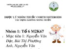 Đề tài: Dược lý nhóm thuốc Corticosteroids tác dụng không mong muốn