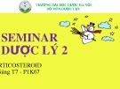 Seminar Dược lý 2