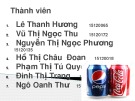 Đề tài: Cuộc chiến giữa Coca cola và Pepsi