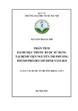 Luận văn tốt nghiệp Dược sĩ chuyên khoa cấp I: Phân tích danh mục thuốc được sử dụng tại Bệnh viện Nguyễn Tri Phương thành phố Hồ Chí Minh năm 2015