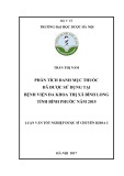 Luận văn tốt nghiệp Dược sĩ chuyên khoa I: Phân tích danh mục thuốc đã được sử dụng tại Bệnh viện Đa khoa thị xã Bình Long tỉnh Bình Phước năm 2015