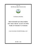 Luận văn tốt nghiệp Dược sĩ chuyên khoa cấp I: Phân tích kết quả hoạt động đấu thầu thuốc tại Sở Y tế tỉnh Nghệ An năm 2013 và năm 2014