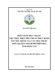 Luận văn tốt nghiệp Dược sĩ chuyên khoa cấp I: Phân tích thực trạng việc thực hiện tiêu chuẩn thực hành tốt nhà thuốc của các nhà thuốc trên địa bàn thành phố Biên Hòa tỉnh Đồng Nai