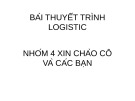 Bài thuyết trình Logistic: Thực tế hệ thống thông tin logistic của Công ty Vinamilk