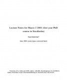 Lecture notes in Macroeconomic and financial forecasting