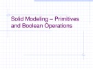Lecture Autodesk inventor: Solid modeling – Primitives and boolean operations