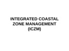 Lecture Marine environmental studies - Topic: Integrated coastal zone management (ICZM)