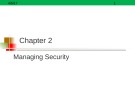 Bài giảng Cơ sở dữ liệu nâng cao - Chapter 3: Managing security