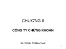 Bài giảng Thị trường chứng khoán: Chương 8 - TS. Trần Thị Mộng Tuyết