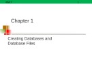 Bài giảng Cơ sở dữ liệu nâng cao - Chapter 1: Creating databases and database files