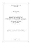 Tóm tắt luận văn Thạc sỹ Luật học: Nguyên tắc hai cấp xét xử trong pháp luật Tố tụng dân sự Việt Nam