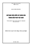 Tóm tắt luận văn Thạc sĩ Luật học: Chế định viện kiểm sát nhân dân trong Hiến pháp Việt Nam