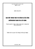 Tóm tắt luận văn Thạc sĩ Luật học: Đạo đức trong thực thi công vụ của công chức ngành thanh tra xây dựng