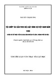 Tóm tắt luận văn Thạc sĩ Luật học: Tội cướp tài sản theo Bộ Luật hình sự ở Việt Nam năm 1999