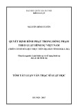 Toán tắt luận văn Thạc sĩ Luật học: Quyết định hình phạt trong đồng phạm theo luật Hình sự Việt Nam