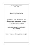 Tóm tắt luận văn Thạc sĩ Luật học: Quyền sửa bản án sơ thẩm của Tòa án phúc thẩm theo bộ luật tố tụng hình sự năm 2003