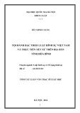 Tóm tắt luận văn Thạc sĩ Luật học: Tội đánh bạc theo Luật hình sự Việt Nam và thực tiễn xét xử trên địa bàn tỉnh Hòa Bình