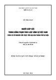 Tóm tắt luận văn Thạc sĩ Luật học: Người giúp sức trong đồng phạm theo luật hình sự Việt Nam (Trên cơ sở nghiên cứu thực tiễn địa bàn thành phố Hà Nội)