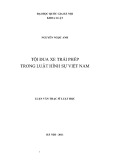 Toán tắt luận văn Thạc sĩ Luật học: Tội đua xe trái phép trong luật hình sự Việt Nam