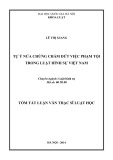 Toán tắt luận văn Thạc sĩ Luật học: Tự ý nửa chừng chấm dứt việc phạm tội trong luật Hình sự Việt Nam