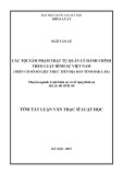 Toán tắt luận văn Thạc sĩ Luật học: Các tội xâm phạm trật tự quản lý hành chính theo luật Hình sự Việt Nam