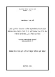 Tóm tắt luận văn Thạc sĩ Luật học: Giải quyết tranh chấp hợp đồng mua bán hàng hóa theo thủ tục sơ thẩm tại Tòa án nhân dân thành phố Hà Nội