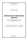 Tóm tắt luận văn Thạc sĩ Luật học: Thẩm quyền điều tra của Cơ quan Điều tra hình sự trong Quân đội